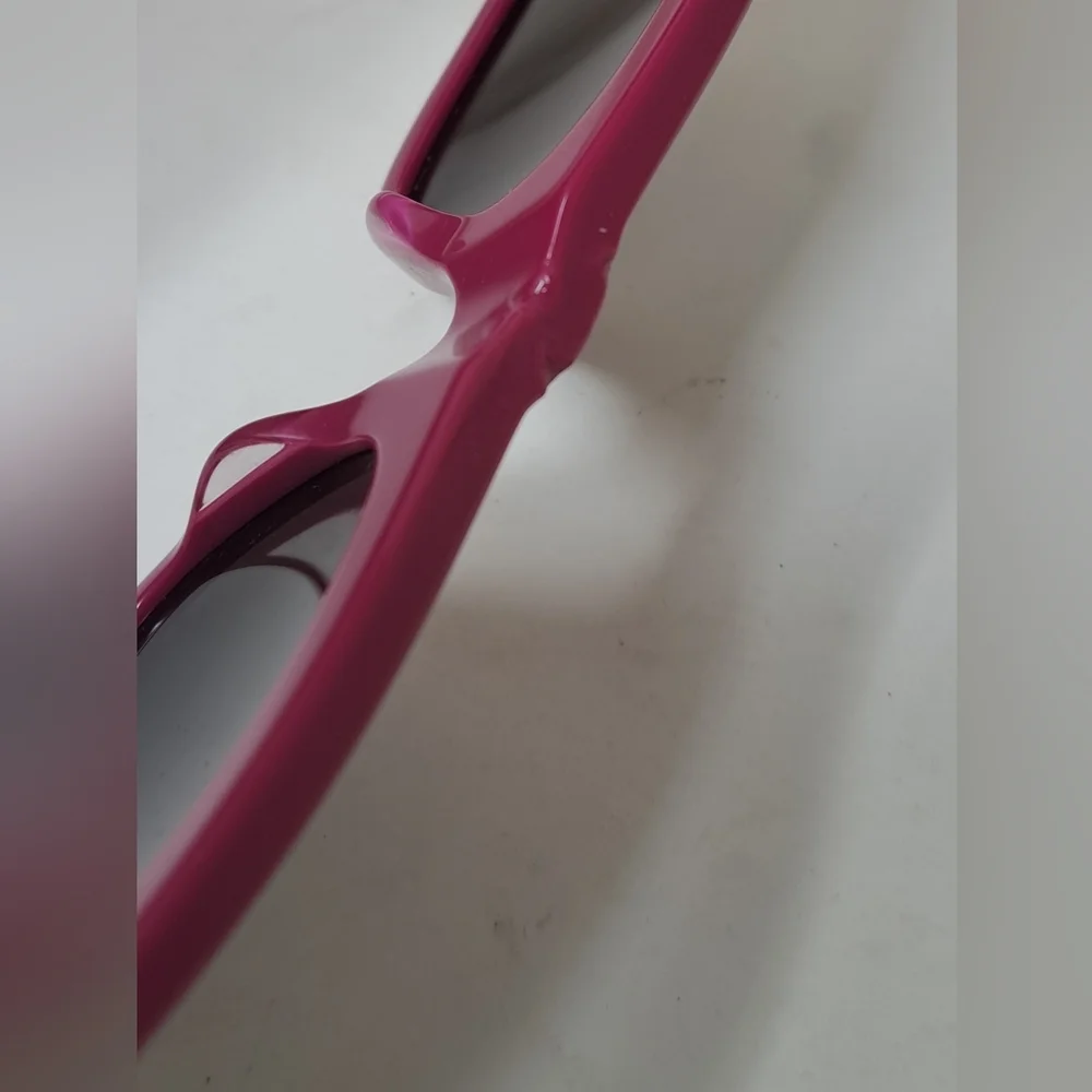 Balenciaga Sunglasses Fuschia Gray BB Temples Oval Cat Eye BB0095S 53-19-135 XL - Picture 15 of 16